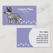 Carte De Visite Chien/Kelpie australiens de bétail de bande (Devant / Derrière)