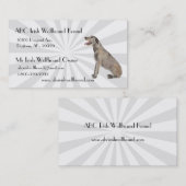 Carte De Visite Chien-loup irlandais avec Starburst blanc (Devant / Derrière)