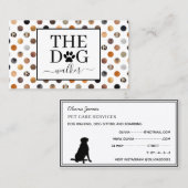 Carte De Visite Chien marchant animal de compagnie et de soins ani (Devant / Derrière)