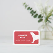 Carte De Visite Chien marchant Chien Sitter personnalisé QR (Debout devant)