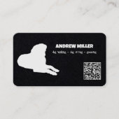 Carte De Visite Chien marchant Chien Sitter QR (Devant)