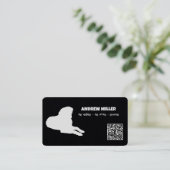 Carte De Visite Chien marchant Chien Sitter QR (Debout devant)