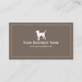 Carte De Visite Chien Marcher Entretien pour animaux Brown (Devant)