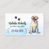 Carte De Visite Chien Marcher et Sitter pour animaux de compagnie (Devant)