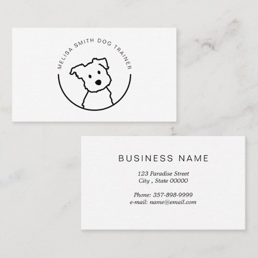Carte De Visite Chien mignon (Devant / Derrière)