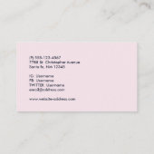 Carte De Visite Chien mignon avec cabot rose Photo de Noël (Dos)