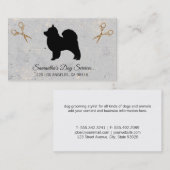 Carte De Visite Chien mignon Grooming Élégant Cheveux (Devant / Derrière)