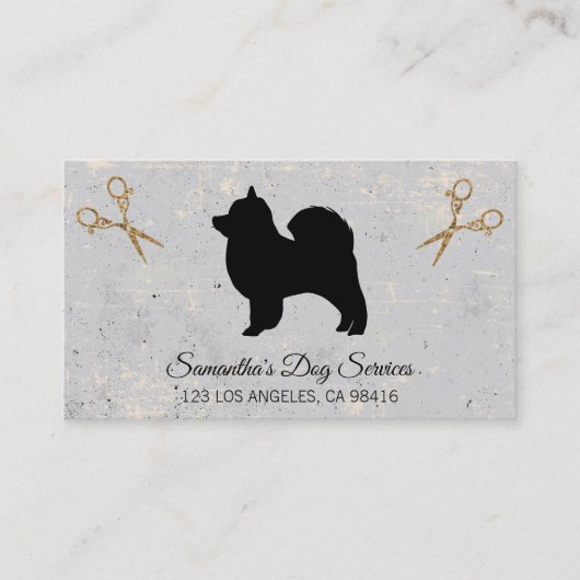 Carte De Visite Chien mignon Grooming Élégant Cheveux (Devant)