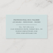 Carte De Visite Chien mignon, service de marcheur de chiens (Dos)