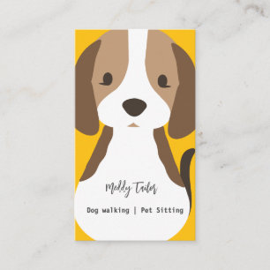 Carte De Visite Chien moderne animal de compagnie de marche assis