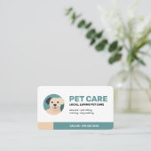 Carte De Visite Chien moderne de soins pour animaux de compagnie m (Debout devant)