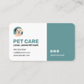 Carte De Visite Chien moderne de soins pour animaux de compagnie m (Dos)