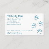 Carte De Visite Chien moderne Walker Animal de compagnie Sitter Pa (Dos)