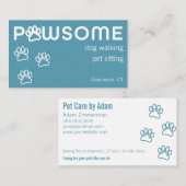 Carte De Visite Chien moderne Walker Animal de compagnie Sitter Pa (Devant / Derrière)