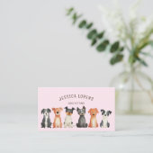 Carte De Visite Chien mou Sitter Groomer animal vétérinaire Chien (Debout devant)