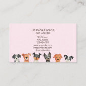 Carte De Visite Chien mou Sitter Groomer animal vétérinaire Chien (Dos)