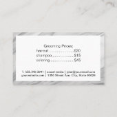 Carte De Visite Chien nettoyé | Motif des os de chien | Marbre (Dos)