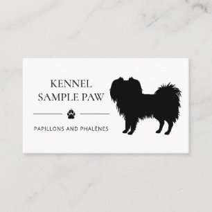 Carte De Visite Chien Noir Phalène Silhouette Chien Kennel Ou élev