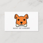 Carte De Visite Chien orange, Vétérinaire, Service vétérinaire (Devant)
