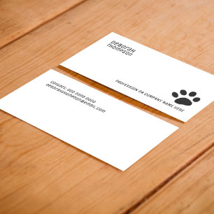 Carte De Visite Chien Paw animal simple