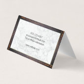 Carte De Visite Chien Paw | Marbre | Bordure du bois (Dos)