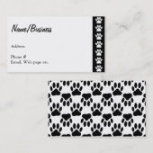 Carte De Visite Chien Paws (Devant / Derrière)