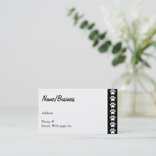 Carte De Visite Chien Paws (Debout devant)