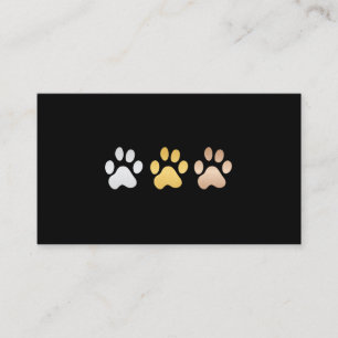 Carte De Visite Chien Paws (Argent, or, bronze)