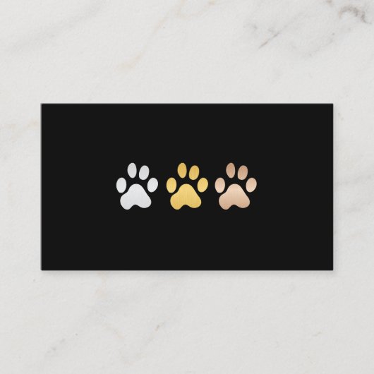 Carte De Visite Chien Paws (Argent, or, bronze) (Devant)