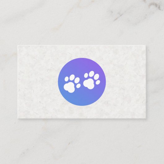 Carte De Visite Chien Paws | Services animaux (Devant)