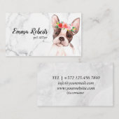 Carte De Visite Chien Petsitter Petwalker (Devant / Derrière)