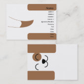 Carte De Visite Chien - potelé (Devant / Derrière)