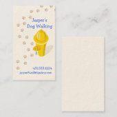 Carte De Visite Chien professionnel Walker_hydrant et pattes (Devant / Derrière)