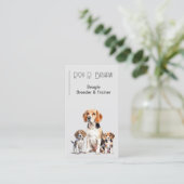 Carte De Visite Chien Puppy Breeder Trainer Beagle QR Code Canine (Debout devant)
