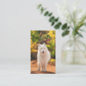 Carte De Visite Chien QR Code moderne marche (Debout devant)