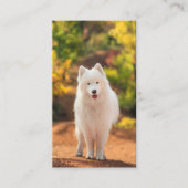 Carte De Visite Chien QR Code moderne marche (Devant)