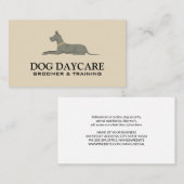 Carte De Visite Chien qui descend | Services de protection des ani (Devant / Derrière)