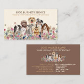 Carte De Visite Chien race multiple animal assis (Devant / Derrière)