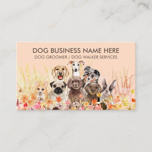 Carte De Visite Chien reproduit chiot animal de compagnie (Devant)