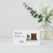 Carte De Visite Chien retiré Lounging par le feu (Debout devant)