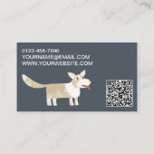 Carte De Visite Chien Services pour animaux de compagnie Code QR (Dos)