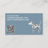 Carte De Visite Chien Services pour animaux de compagnie QR Code C (Dos)