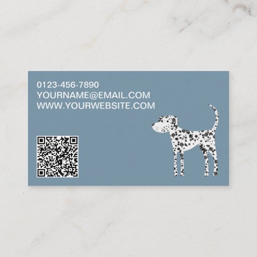 Carte De Visite Chien Services pour animaux de compagnie QR Code C (Dos)