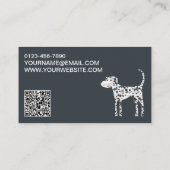 Carte De Visite Chien Services pour animaux de compagnie QR Code C (Dos)