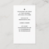 Carte De Visite Chien Silhouette moderne marchant Chien assis (Dos)