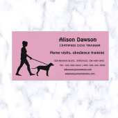 Carte De Visite Chien Silhouette modifiable avec formateur dame