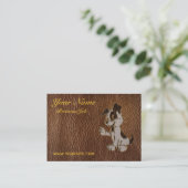 Carte De Visite Chien simili cuir (Debout devant)