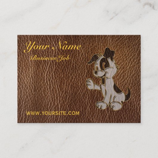 Carte De Visite Chien simili cuir (Devant)