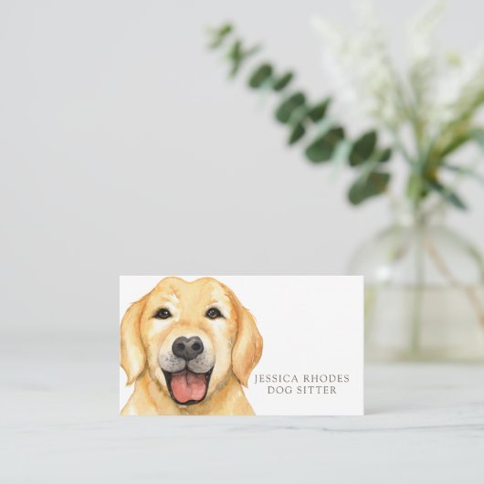 Carte De Visite Chien Sitter (Debout devant)