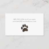 Carte De Visite Chien Sitter (Dos)